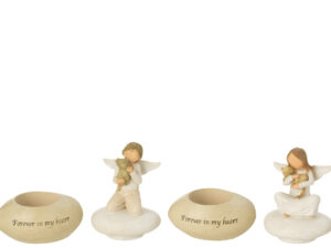 Waxinelichthouder Greistol Steen Beige - Set van 2