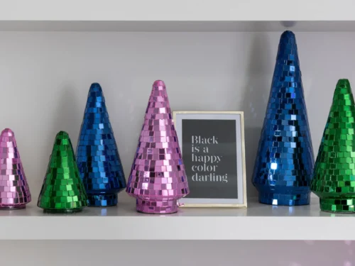 Spiegel Kalmar set van 4 meerkleurige boomvormige wandspiegels voor een speels decoratief accent