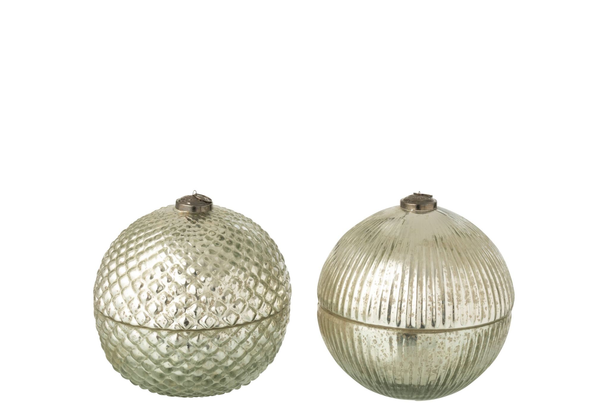 Geurkaars Taaskea Glas Zilver - Set van 2