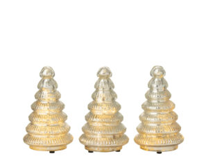 Decoratie Causino Glas Zilver - Set van 3