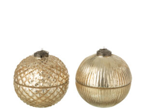 Geurkaars Kostella Glas Goud - Set van 2