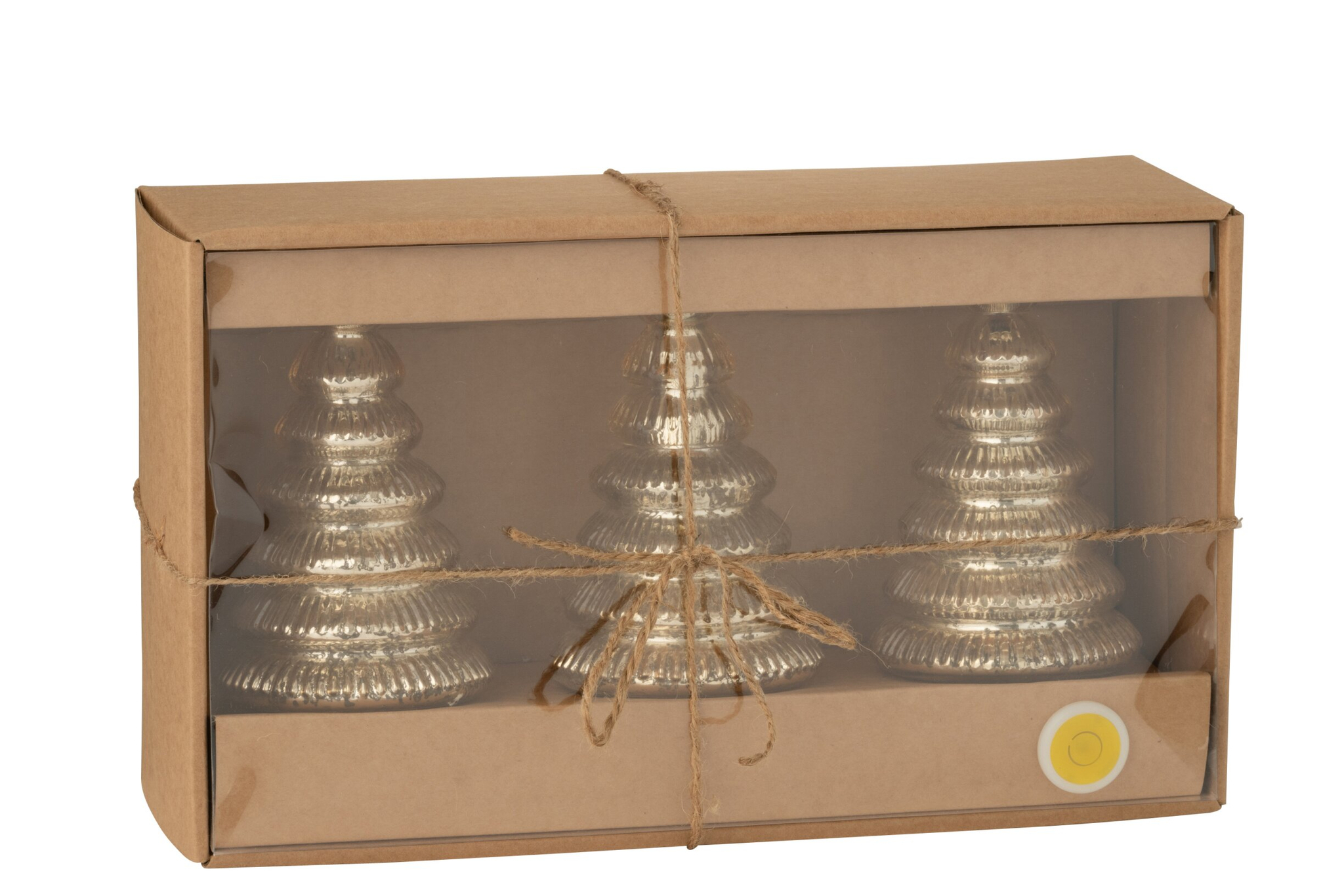 Kunstboom Hannover Glas Goud H10 cm - Set van 3 - Afbeelding 4