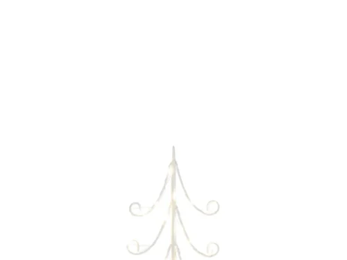 Wit metalen Stustel woonaccessoire met slanke vorm en sierlijke, compacte details op ronde voet