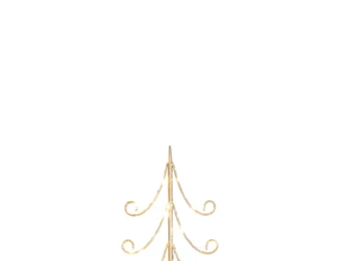 Kunstboom Jovand Metaal goud, slank decoratief design van ijzer, H42 cm met compacte voet