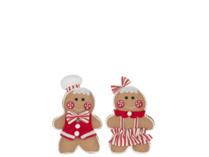 Beeld Fosio Polyester Bruin H28 cm - Set van 2