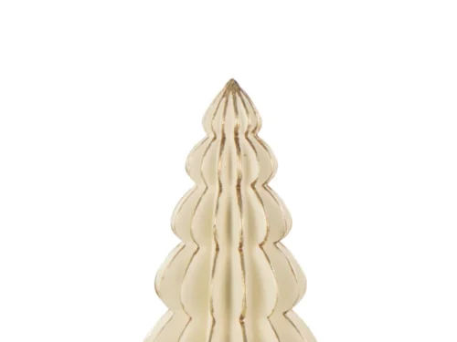 Kunstboom Fomy Wit H28,5 cm, compacte decoratieve boom met elegante witte afwerking en gouden accenten