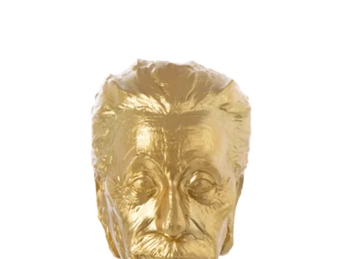 Fliedora gouden buste woonaccessoire met stevige afwerking en compacte basis