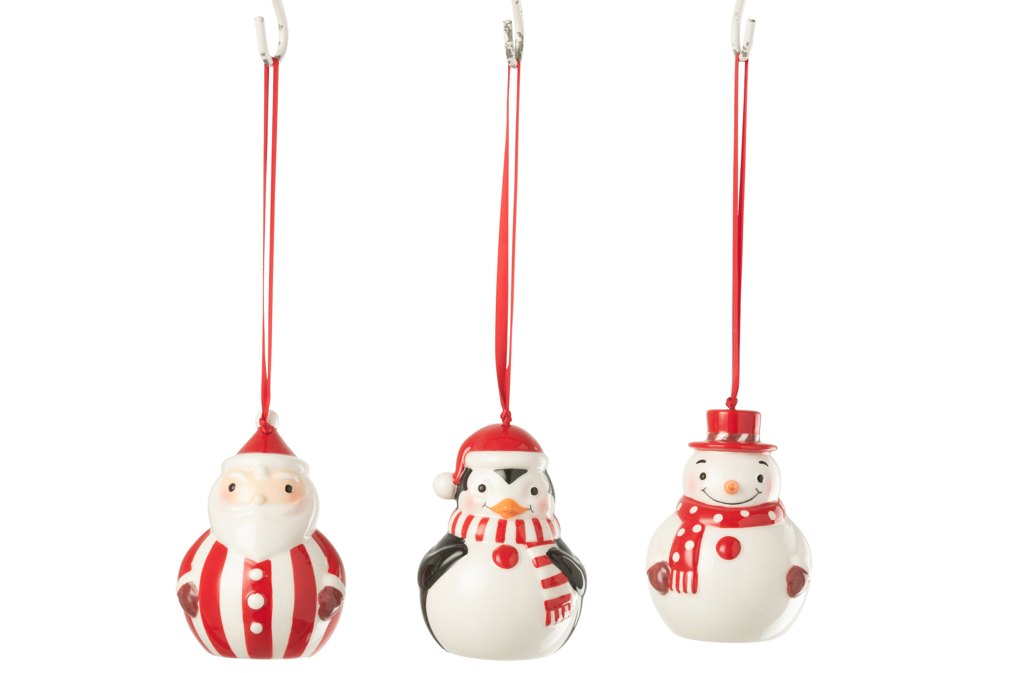 Kerstdecoratie Tatia Dolomiet Rood - Set van 3 - Afbeelding 2