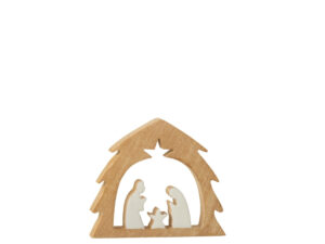 Kerststal Foomella Mangohout Wit