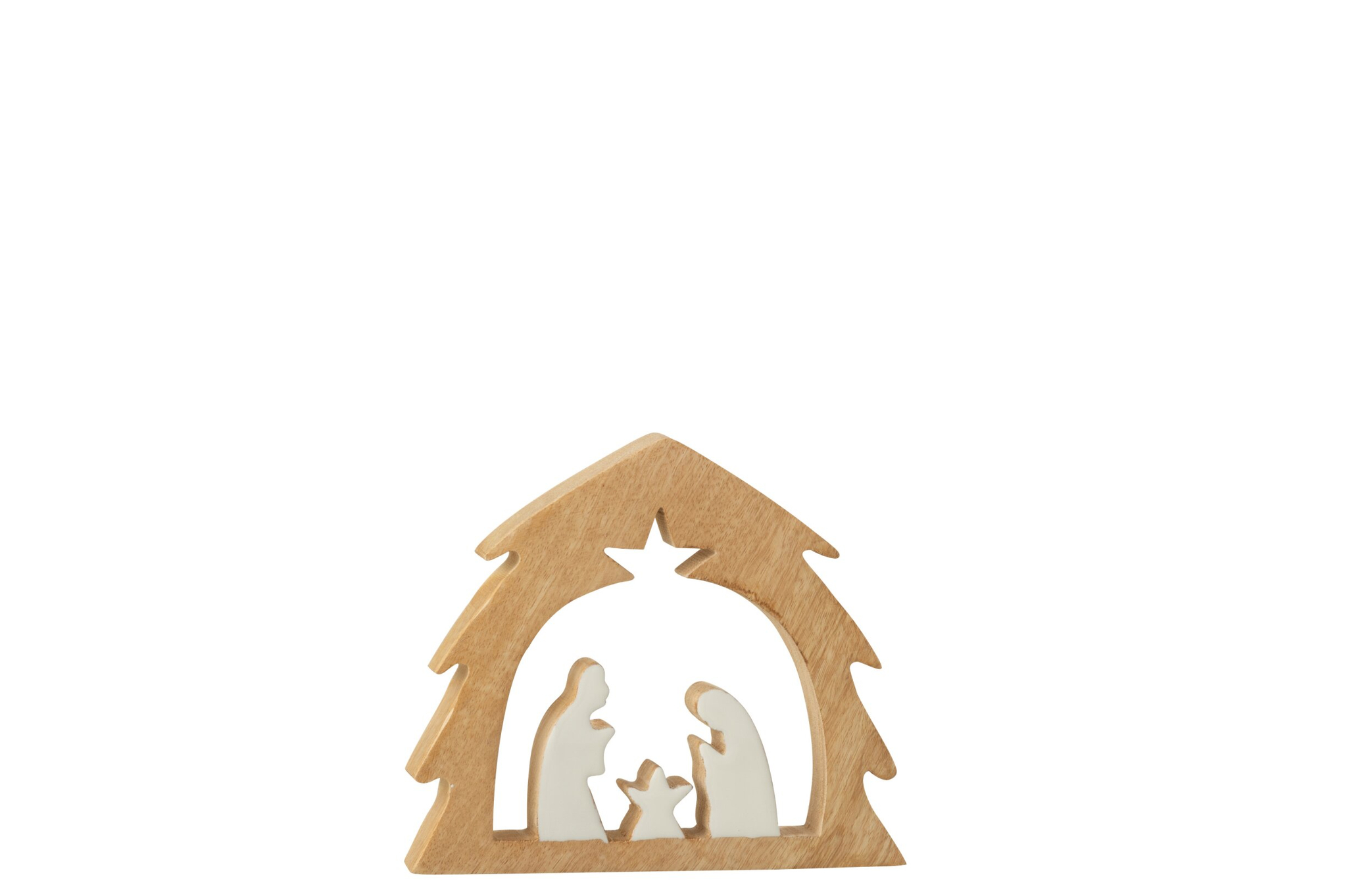 Kerststal Foomella Mangohout Wit