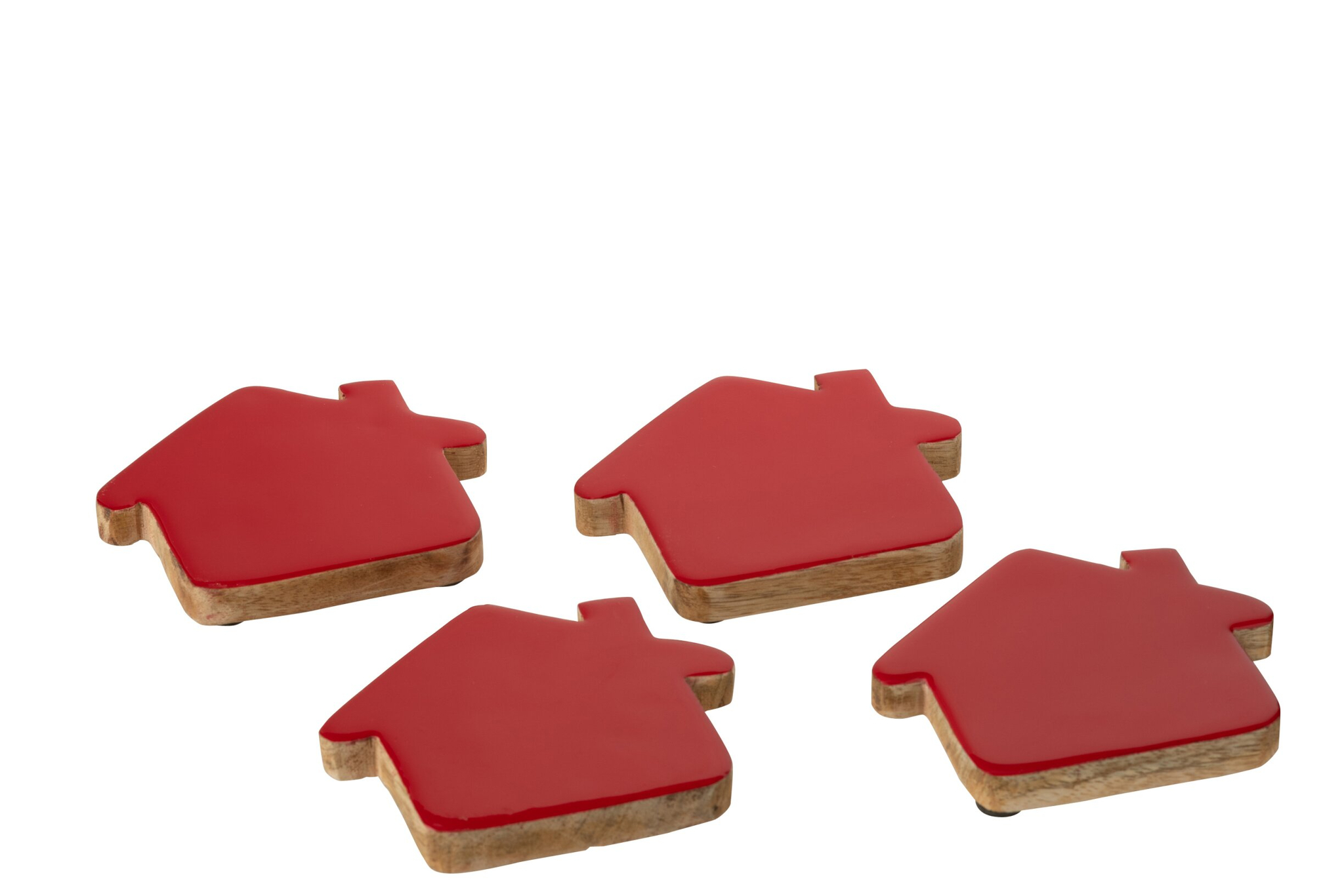 Onderzetter Naples Mangohout Rood - Set van 4 - Afbeelding 4