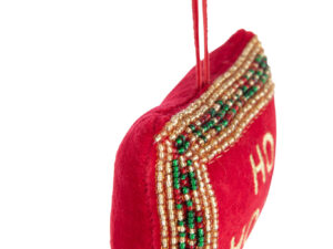 Kerstdecoratie Meirun Parels Rood - Set van 4