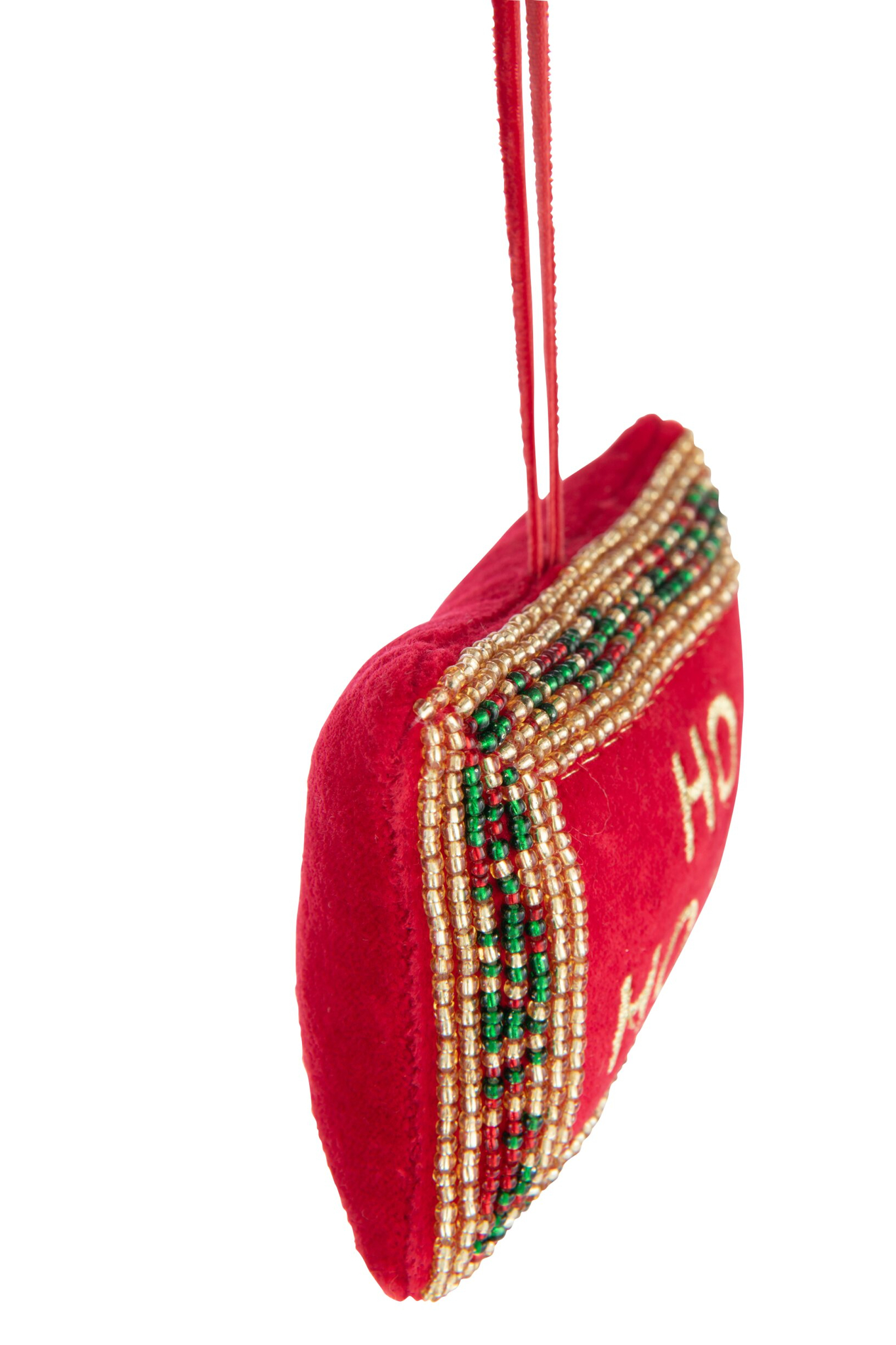 Kerstdecoratie Meirun Parels Rood - Set van 4