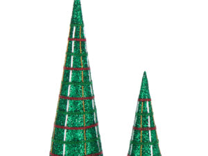 Decoratie Grolir Metaal Groen - Set van 2