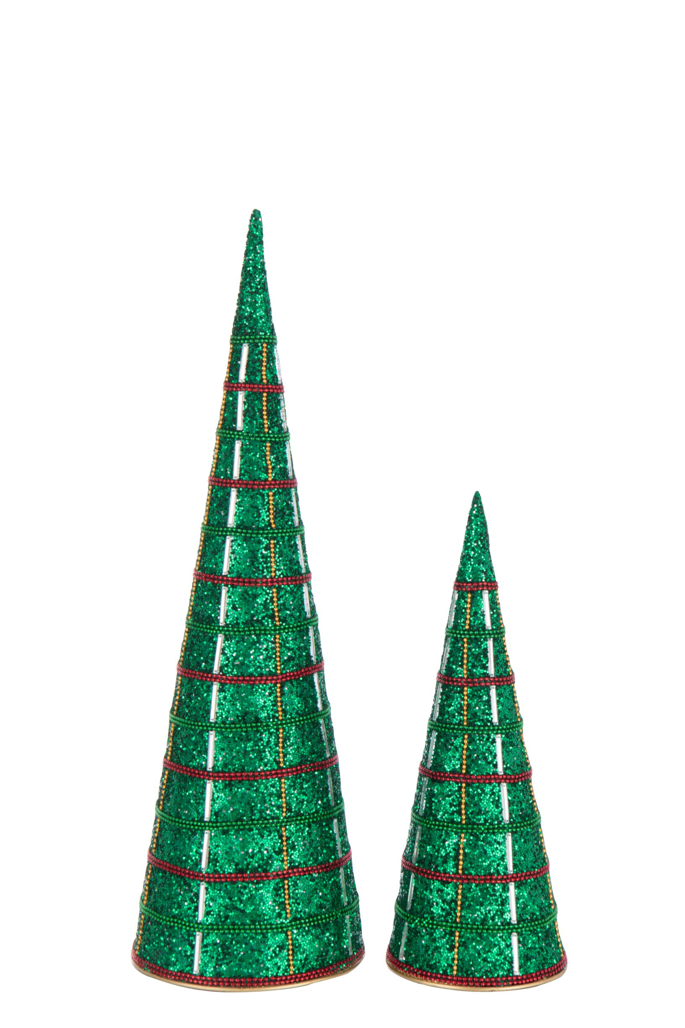 Decoratie Grolir Metaal Groen - Set van 2