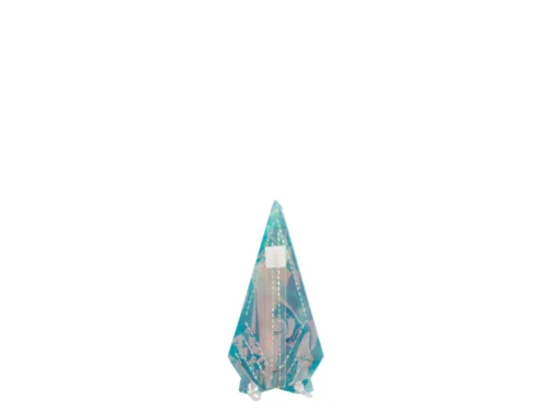 Decoratiehanger Boondaro PET meerkleurig, glanzende geometrische kerstdecoratie in turquoise tinten