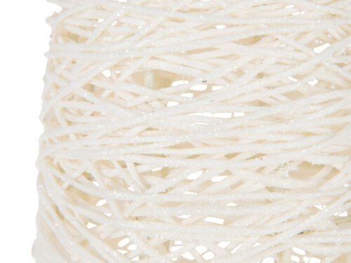 Kerstboom Kunsil Papier Wit, slanke witte decoratie met papier, metaal en subtiele glitter