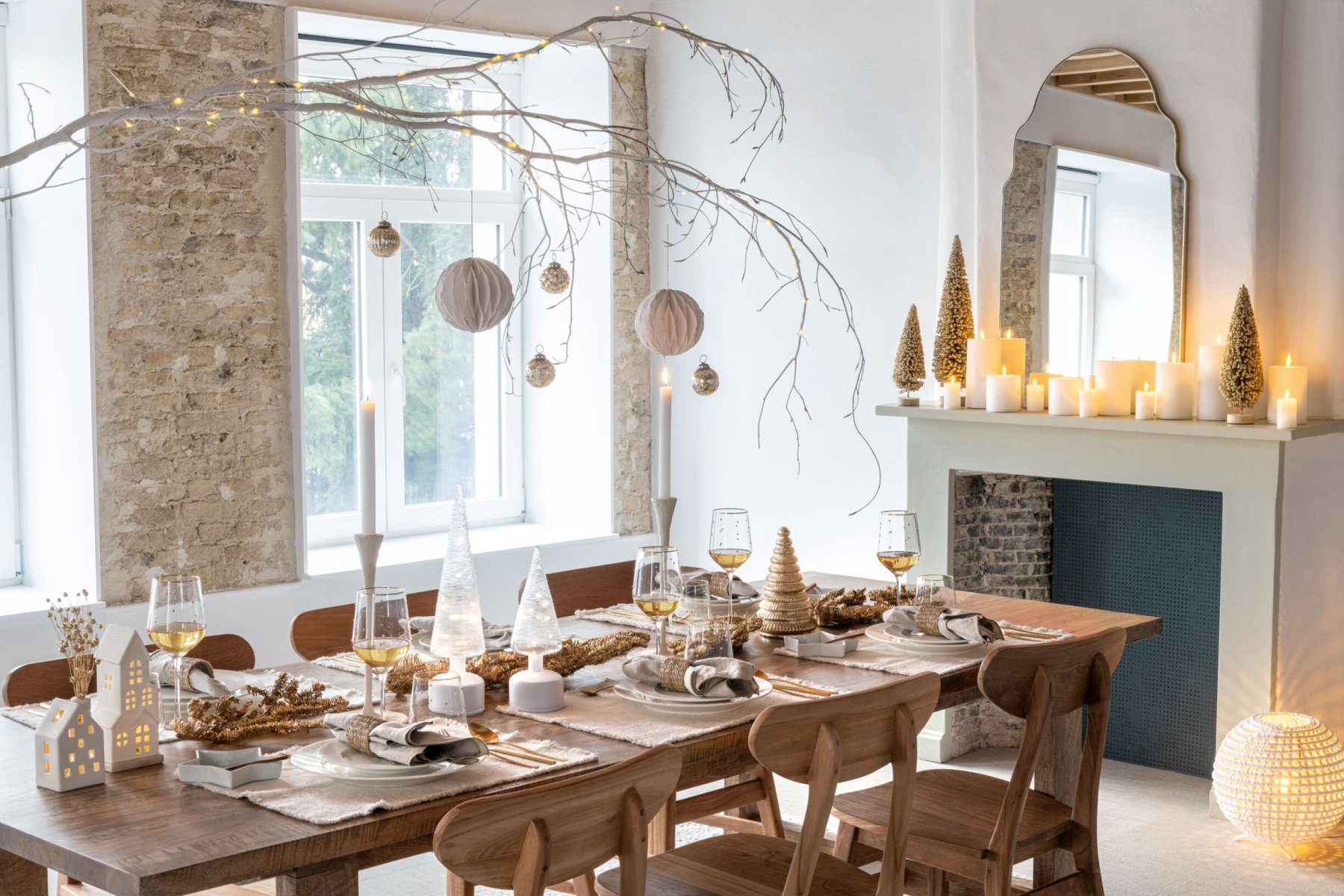 Kerstboom Kunsil Papier Wit - Afbeelding 2