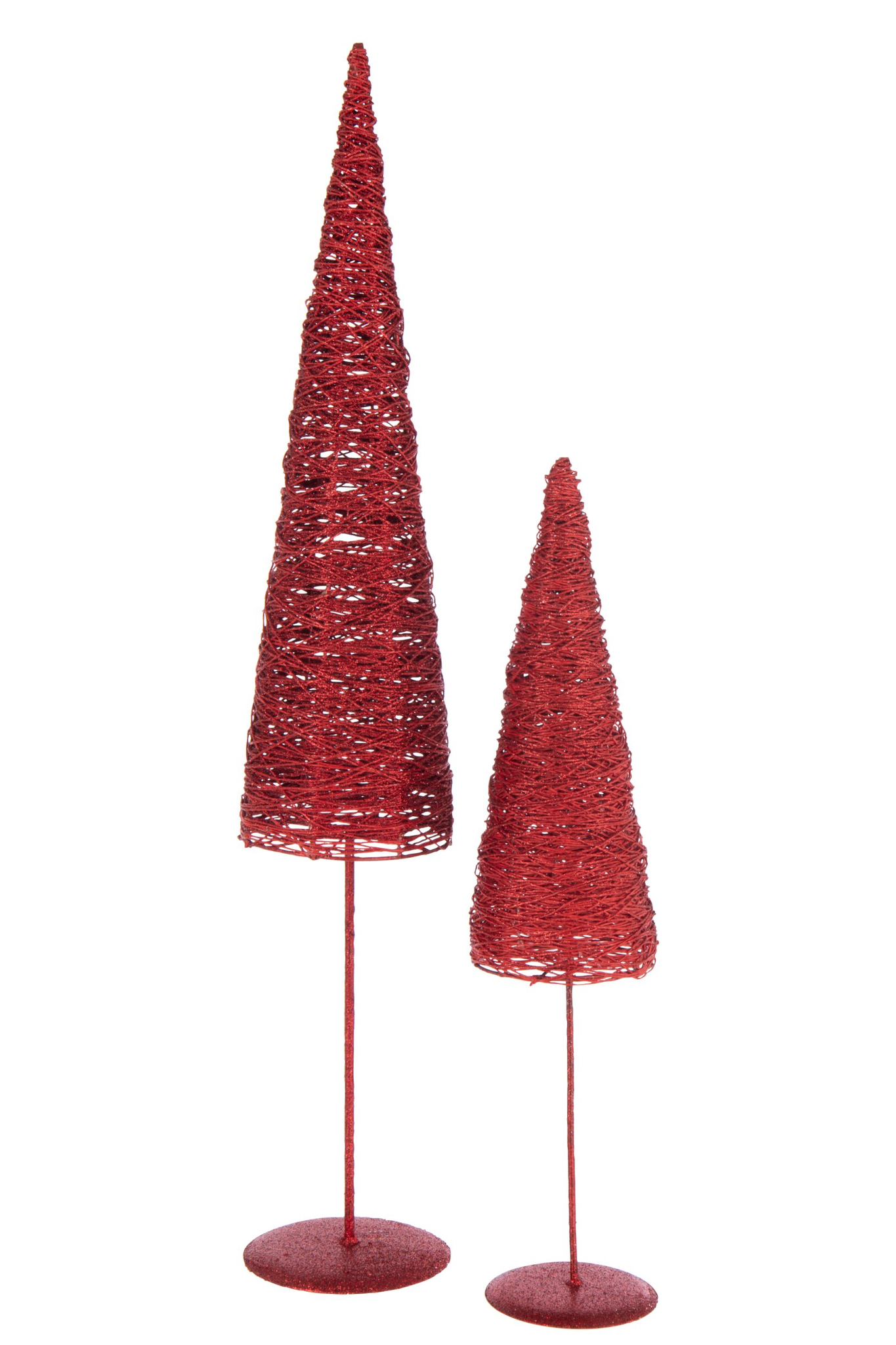 Kerstboom Boordi Metaal Rood - Afbeelding 2