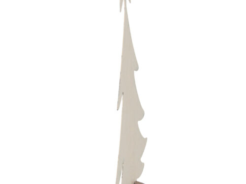 Kerstboom Peildon wit hout, 45 cm, slank kerstdecor met natuurlijke uitstraling en stevige houten basis