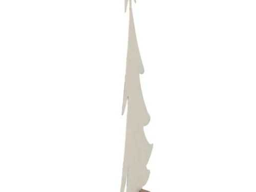 Kerstboom Peildon wit hout, 45 cm, slank kerstdecor met natuurlijke uitstraling en stevige houten basis