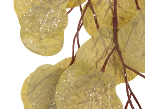 Slinger Giernora van polyester groen met glinsterende bladeren voor een elegante winterse sfeer
