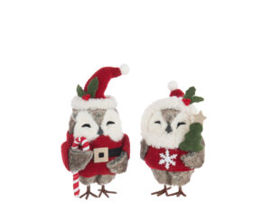 Decoratie Loormira Polyester Rood - Set van 2
