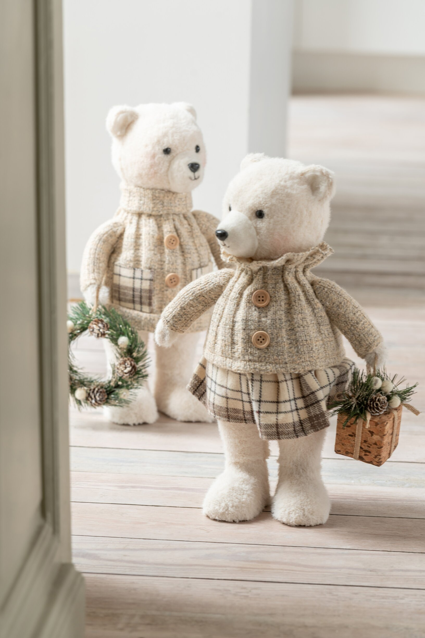 Decoratiefiguur Trooraro Polyester Beige H37 cm - Set van 2