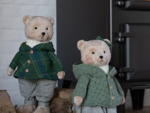 Decoratiefiguur Tinos Polyester Groen H37 cm - Set van 2