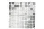 Preerdang zilveren PVC wandpaneel met vierkante tegels, 30 x 30 cm, modern decoratief accent