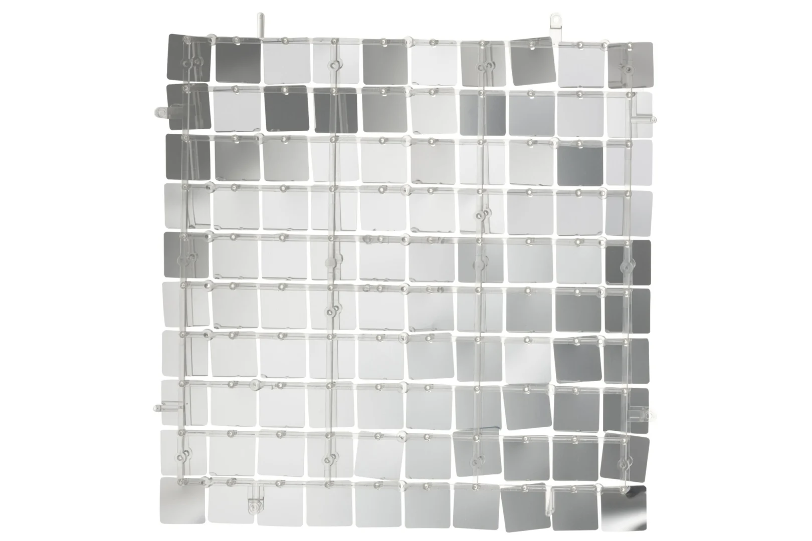 Preerdang zilveren PVC wandpaneel met vierkante tegels, 30 x 30 cm, modern decoratief accent