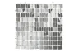 Stoosang decoratiepaneel zwart PVC, vierkant met glanzende tegelstructuur en strak modern design