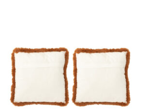 Kussen Zidun Bruin 40x40 cm - Set van 2