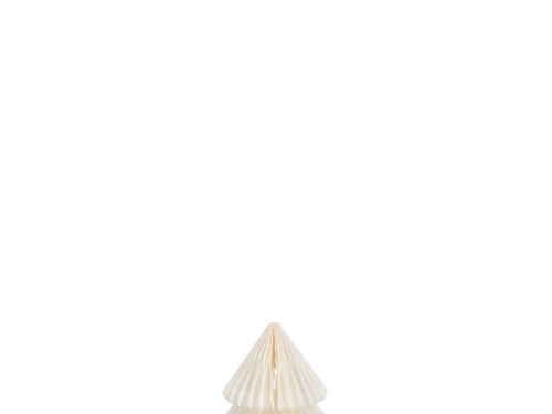 Kerstboom Kaunas papier wit H30 cm, opvouwbare winterdecoratie met zachte, stijlvolle uitstraling