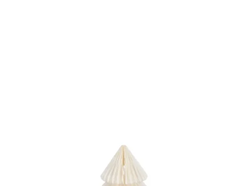 Kerstboom Kaunas papier wit H30 cm, opvouwbare winterdecoratie met zachte, stijlvolle uitstraling