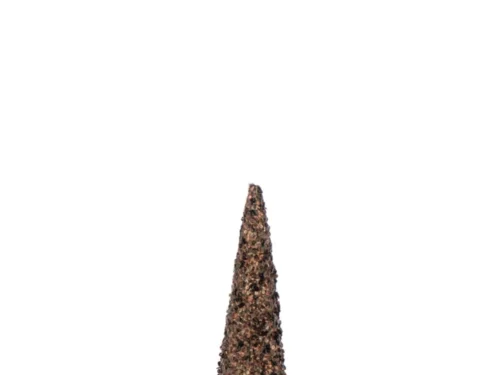 Decoratie Goontane Schuim Bruin: donkerbruine kegel met pailletten, lichte kunststof decoratie voor sfeervolle winterstijl