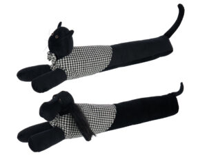Decoratiefiguur Tuskoro Polyester Zwart H22 cm - Set van 2
