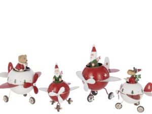 Kerstdecoratie Toonsura Metaal Rood - Set van 2