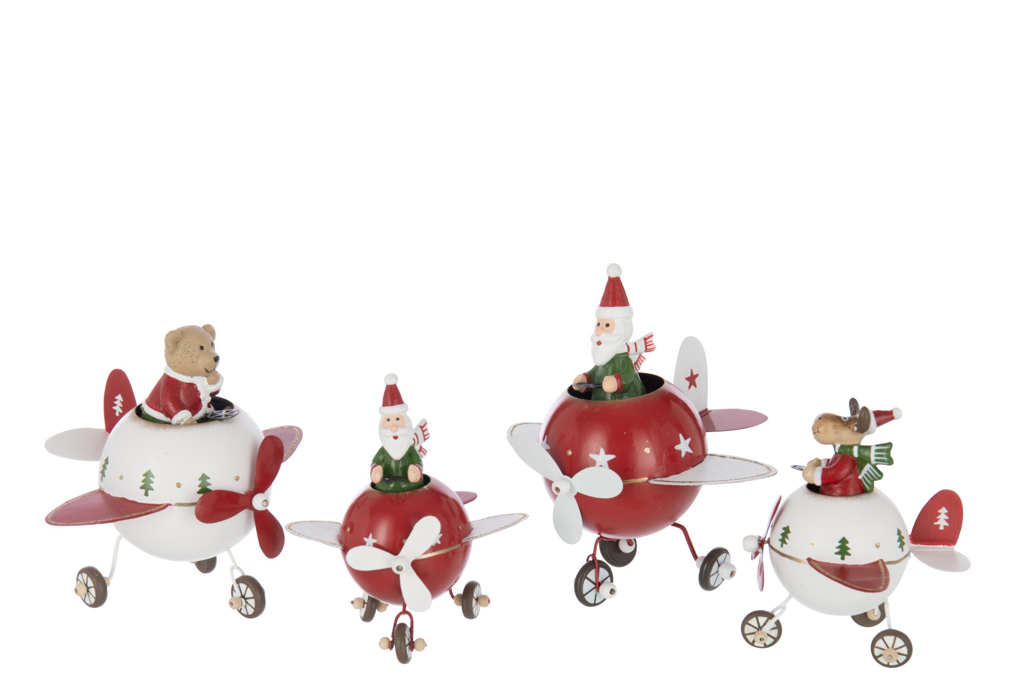Kerstdecoratie Toonsura Metaal Rood - Set van 2