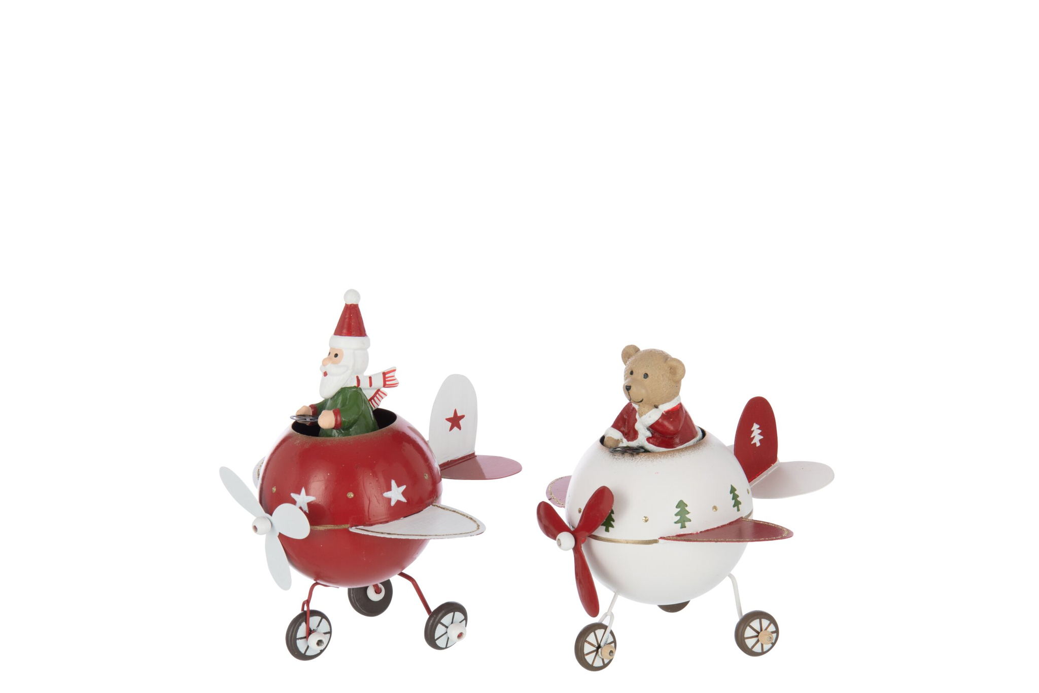 Kerstdecoratie Toonsura Metaal Rood - Set van 2 - Afbeelding 3