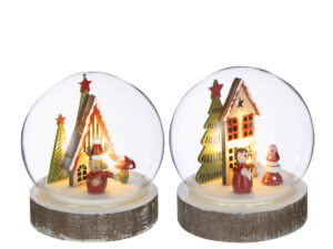 Decoratiebal Ruvesta Multiplex Wit - Set van 2