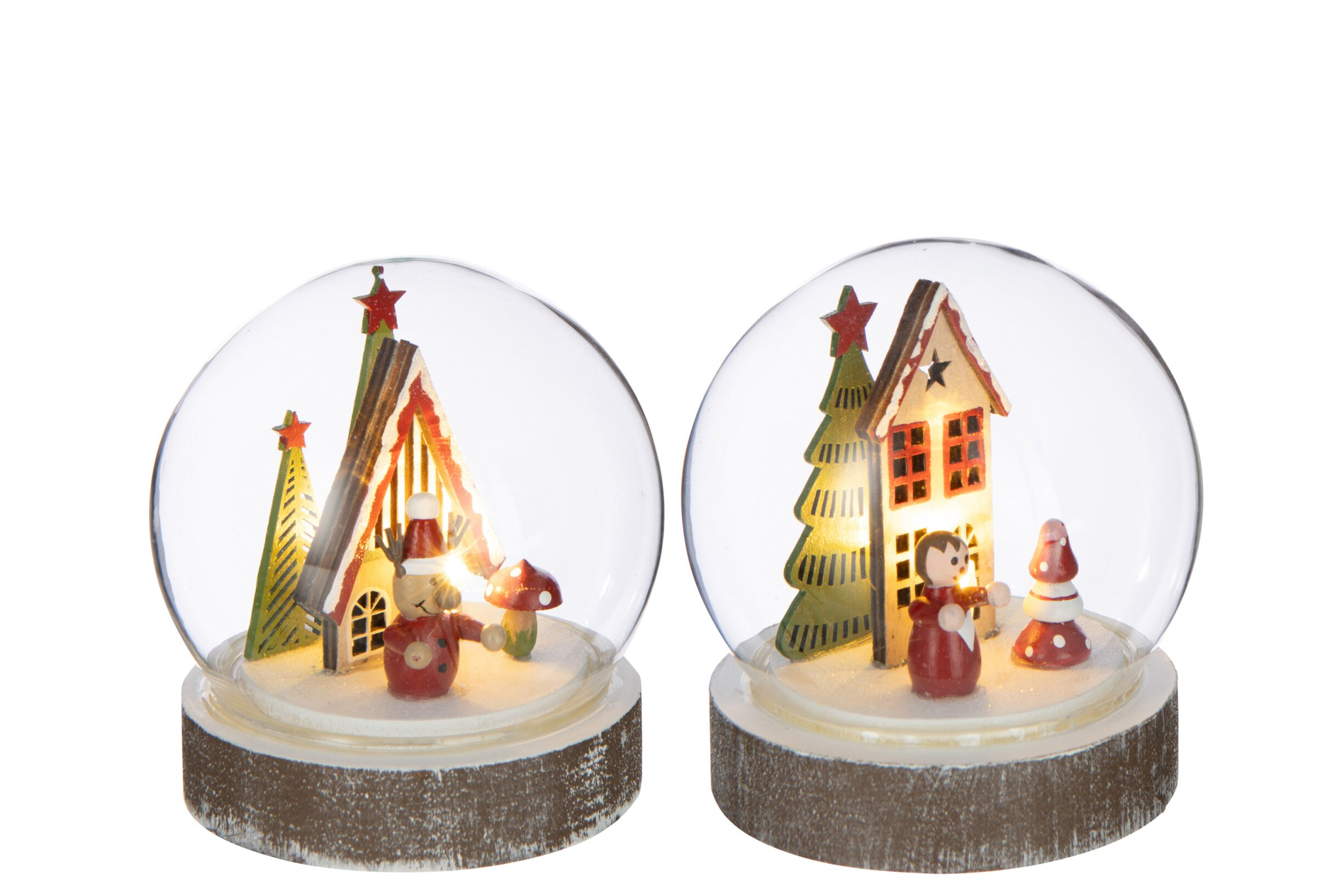 Decoratiebal Ruvesta Multiplex Wit - Set van 2