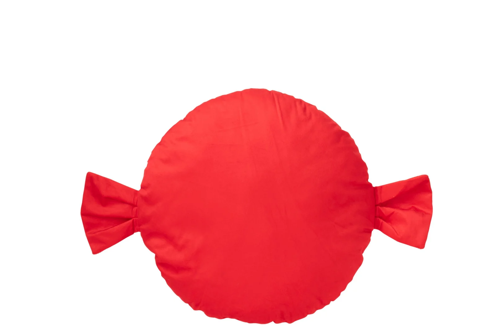 Rood Haurdano sierkussen 45 x 45 cm van polyester, opvallend rond candy-kussen voor sfeervolle decoratie