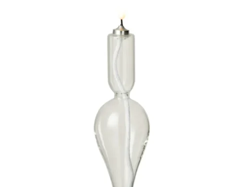Transparante Kaarsglas Klaaskel LED-kaars van glas met elegante, slanke vorm en warm lichtaccent