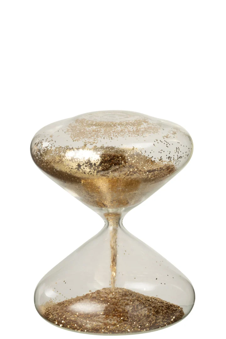 Zandloper Kloldik Glas Goud - Afbeelding 2
