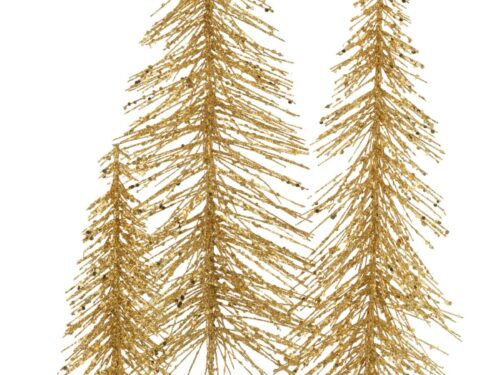 Kerstboom Torun metaal goud, glitterafwerking en compact design, 58 cm hoog