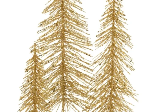 Kerstboom Torun metaal goud, glitterafwerking en compact design, 58 cm hoog