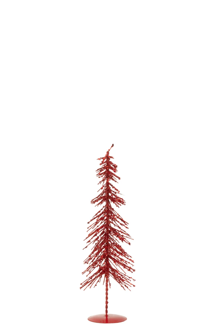 Kerstboom Rildond Kunststof Rood H32 cm - Afbeelding 2