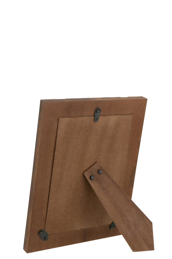 Achterkant van Fotolijst Luresta MDF Zwart met standaard, zwart MDF en subtiele gouden accenten dan niet zichtbaar