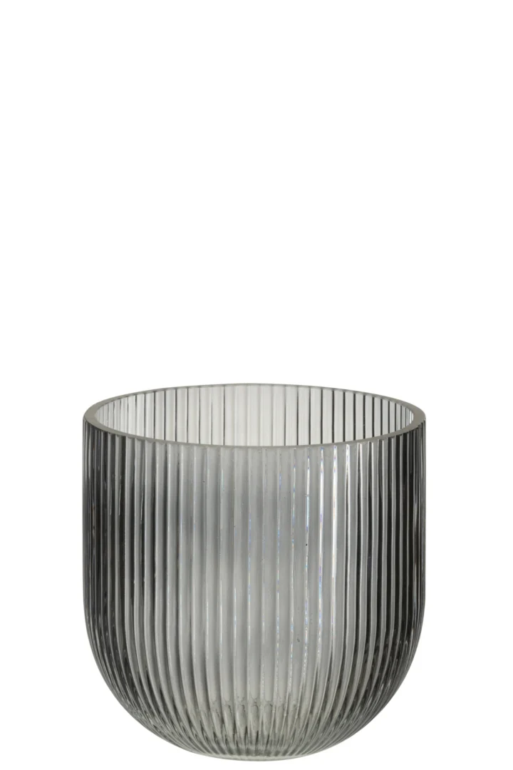 Vaas Brodun Glas Zwart H15 cm - Afbeelding 2